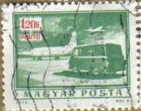 z vendido Hungria 1973 Scott J270 Sello Servicio Postal Avion y Camion correo usado M-T246 Magyar Posta Ungarn Hungary Hongrie Ungheria Hongarije 